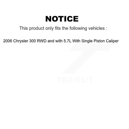 Kit de plaquettes semi-métalliques de Rotor de fente de forage d'étrier de frein avant et arrière pour Chrysler 30