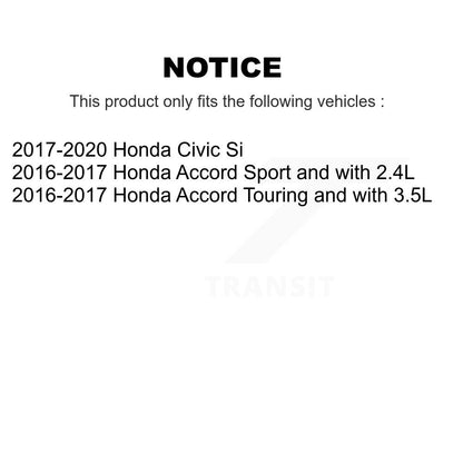 Kit de plaquettes en céramique pour perceuse à étrier enduit de frein avant, Rotors fendus, pour Honda Accor