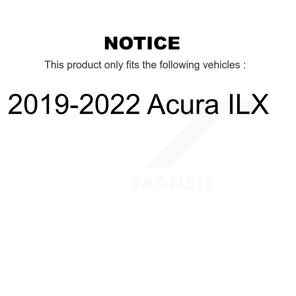 Kit de plaquettes en céramique pour étrier de frein avant, rotors fendus, pour Acura IL 2019 – 2022