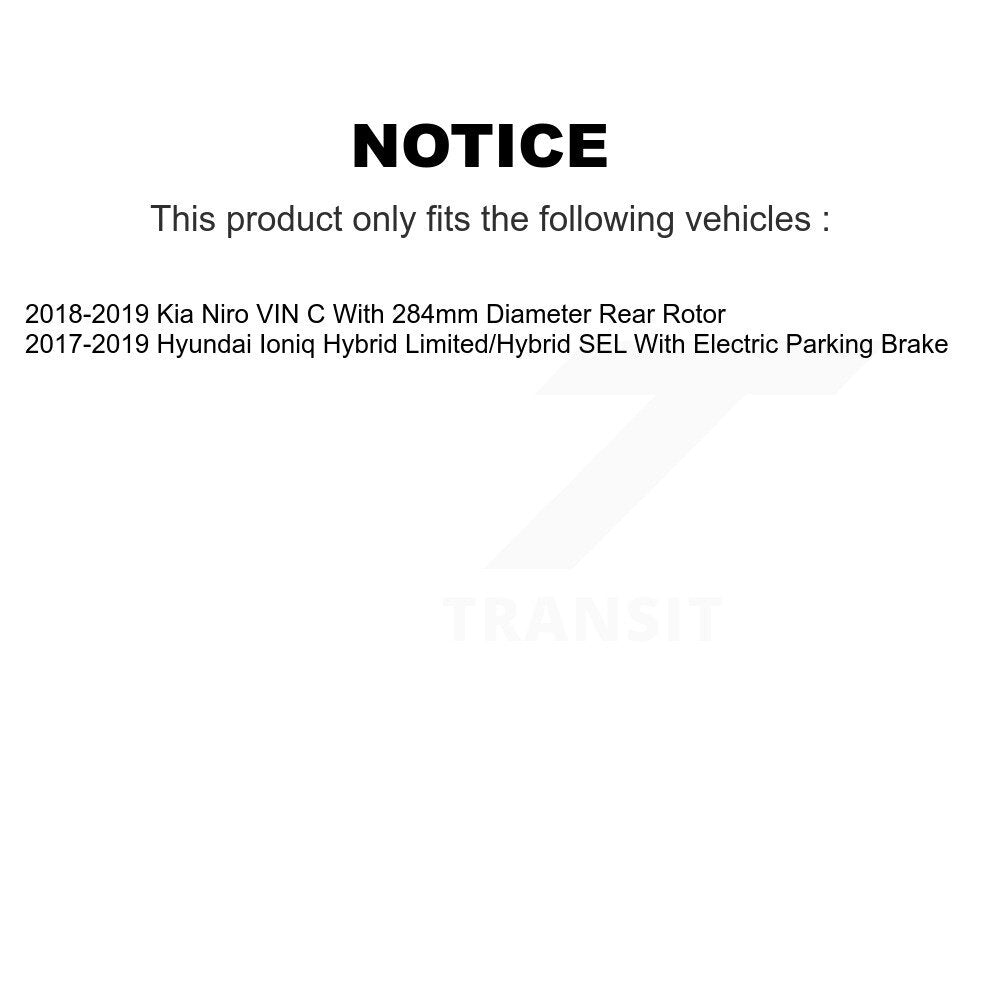 Kit de plaquettes semi-métalliques pour étrier de frein arrière, Rotors à fentes, pour Hyundai Ioniq Ki