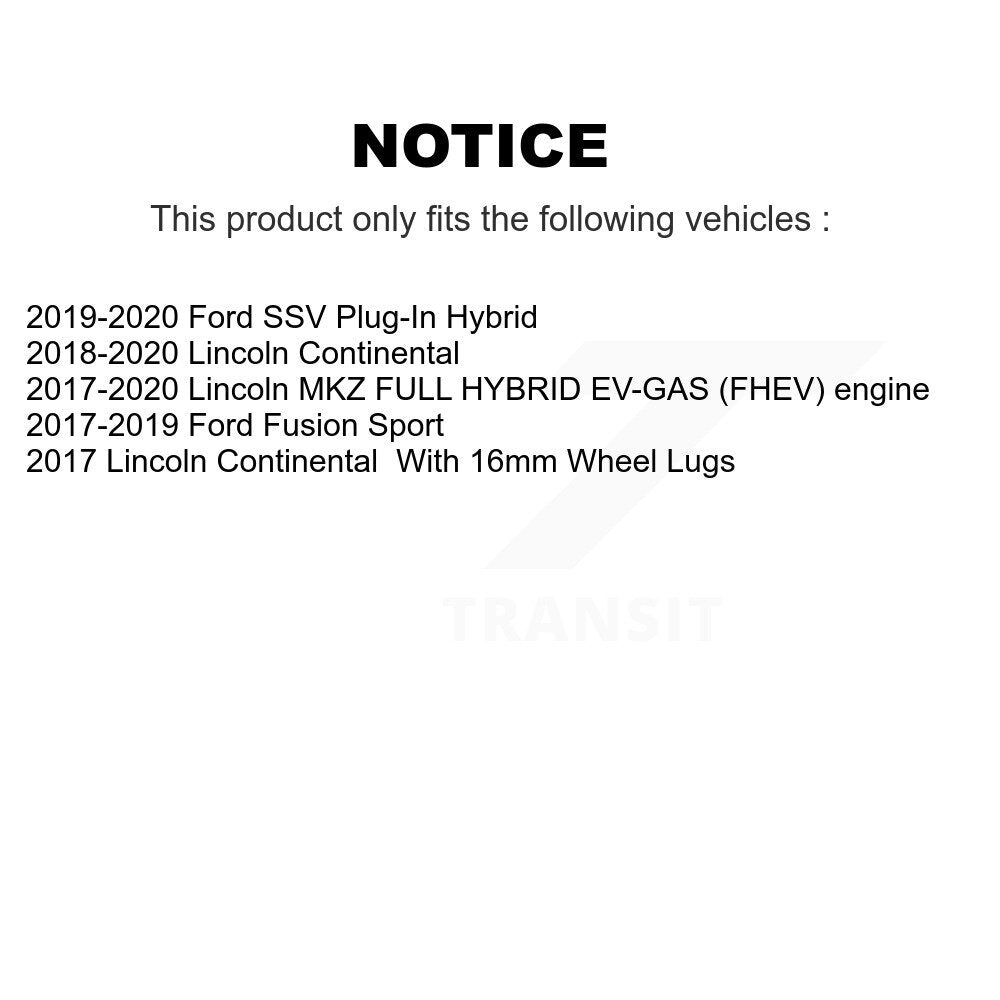 Kit de plaquettes semi-métalliques pour perceuse à étrier de frein arrière, Rotor fendu, pour Ford Fusion MK