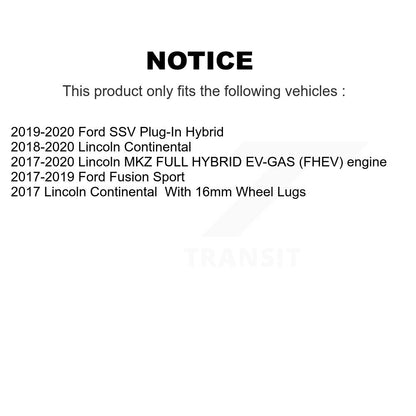 Kit de plaquettes semi-métalliques pour perceuse à étrier de frein arrière, Rotor fendu, pour Ford Fusion MK