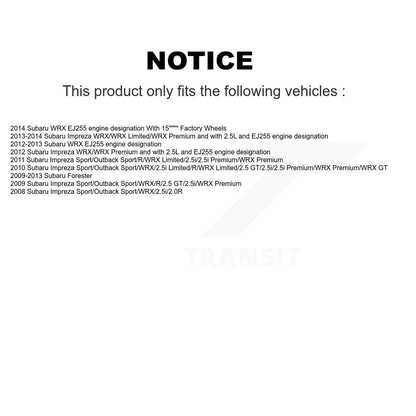 Kit de plaquettes en céramique pour étrier de frein arrière, Rotors à fentes, pour Subaru Impreza Foreste