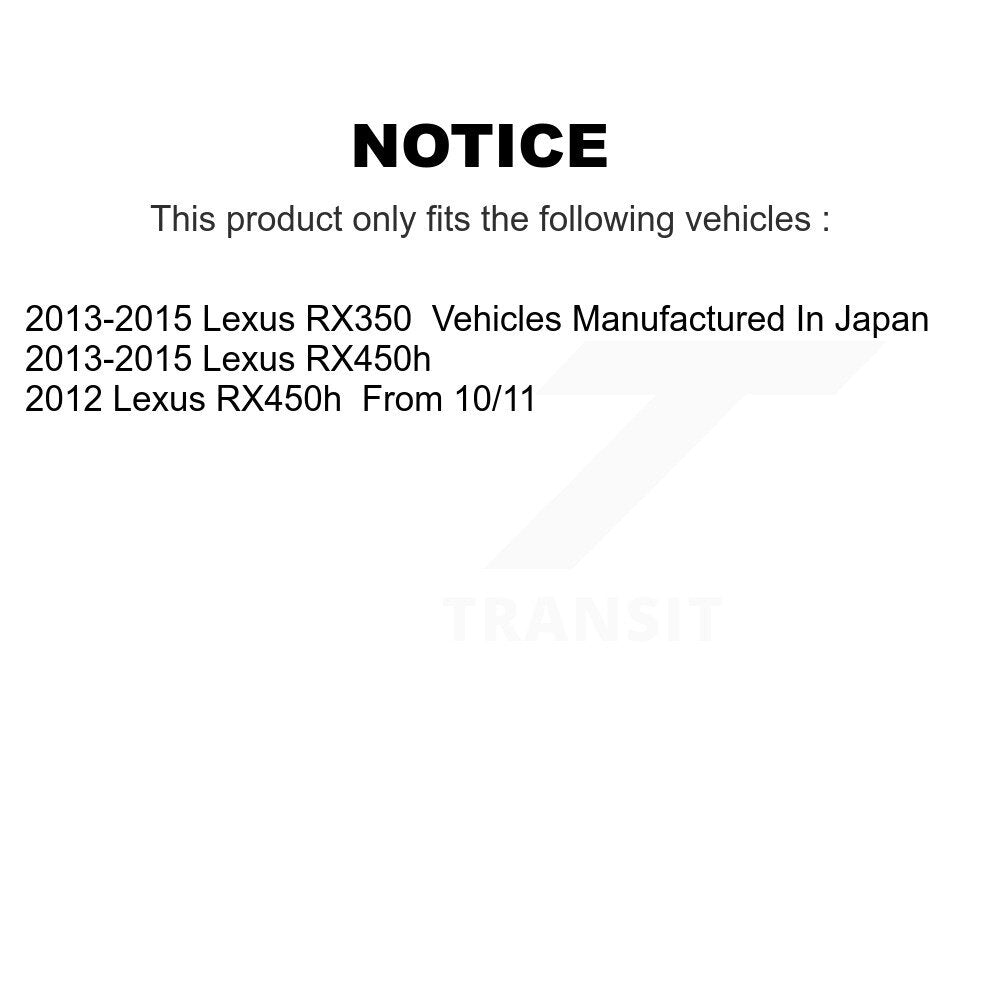 Kit de plaquettes en céramique pour étrier de frein avant et arrière, Rotor à fente (10 pièces) pour Lexus RX35