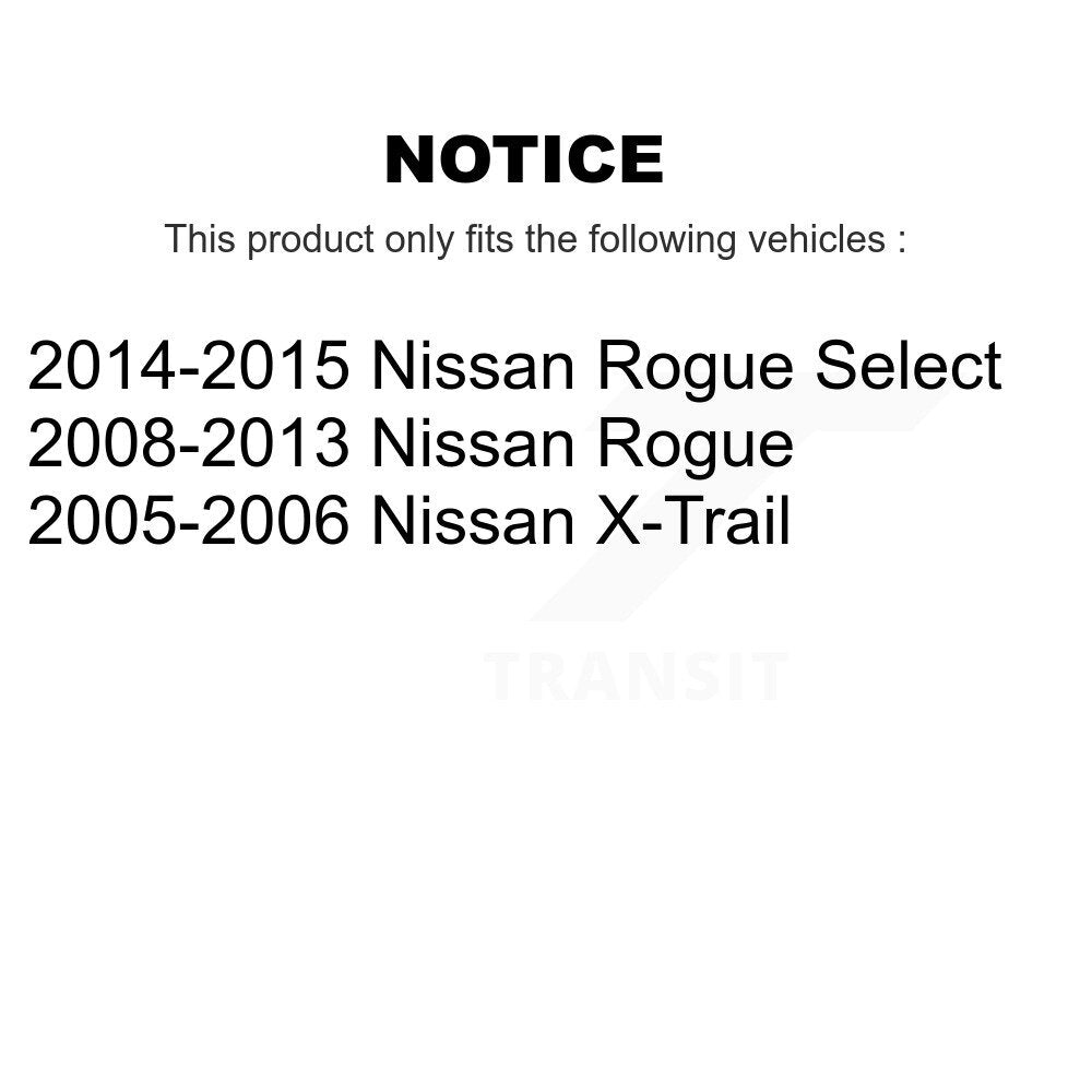 Kit de plaquettes en céramique pour étrier de frein arrière, Rotors fendus, pour Nissan Rogue x-trai