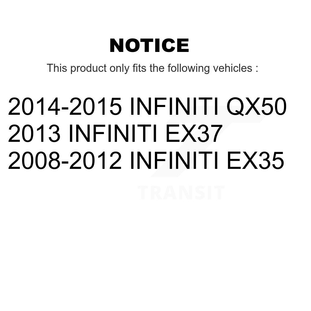 Kit de plaquettes Ameribrakes pour étrier de frein avant et arrière, Rotors à fente, pour INFINITI EX3