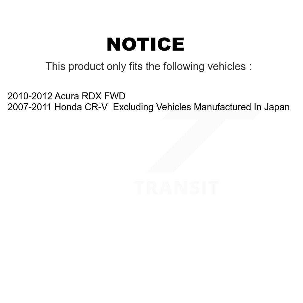 Kit de plaquettes en céramique pour Honda CR-V Acura RD, étrier de frein arrière, Rotors fendus