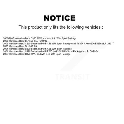 Kit de capteur d'usure de plaquettes de frein en céramique avant et arrière, pour Mercedes-Benz C230 SLK350 C32