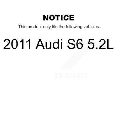 Kit de plaquettes de frein à disque en céramique avant et arrière et capteur d'usure supplémentaire pour Audi S6 5.2 2011