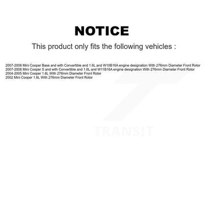 Kit de plaquettes de frein à disque en céramique avant et arrière et capteurs d'usure pour Mini Cooper