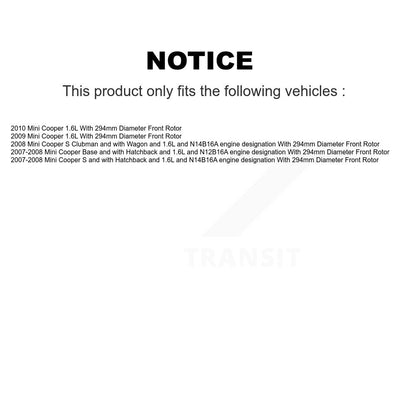 Kit de plaquettes de frein à disque en céramique avant et arrière et capteurs d'usure pour Mini Cooper