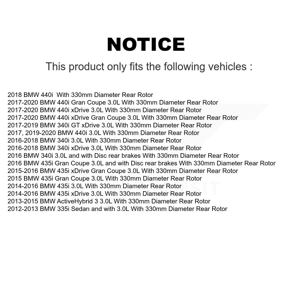 Kit de capteur d'usure des plaquettes de frein en céramique avant et arrière (7 pièces) pour BMW 435i xDrive 440i Gra