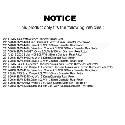 Kit de capteur d'usure des plaquettes de frein en céramique avant et arrière (7 pièces) pour BMW 435i xDrive 440i Gra