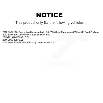 Kit de capteurs d'usure de plaquettes de frein à disque en céramique avant et arrière (7 pièces) pour BMW 335i 335is 335