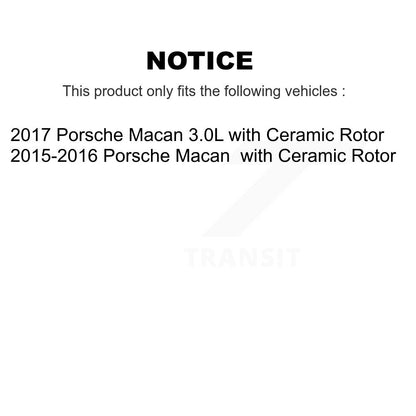 Kit de plaquettes de frein avant en céramique et capteur d'usure pour Porsche Macan avec Rotor