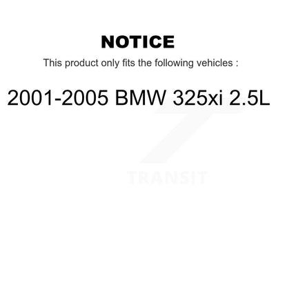 Kit de plaquettes de frein à disque en céramique et de capteurs d'usure avant, pour BMW 325xi 2,5 l de 2001 à 2005