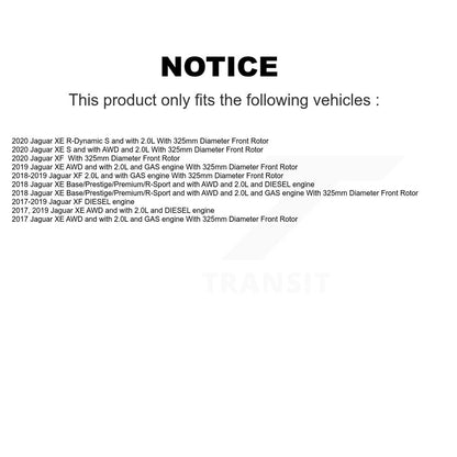 Kit de plaquettes de frein à disque en céramique et capteurs d'usure avant, pour Jaguar XE XF KCW-100533
