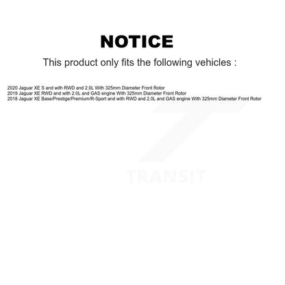Kit de plaquettes de frein à disque en céramique avant et de capteurs d'usure pour Jaguar XE KCW-100534