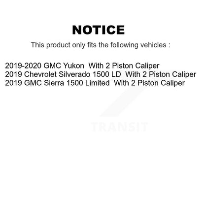 Kit de capteur d'usure des plaquettes de frein à disque en céramique avant, pour GMC Chevrolet Silverado 1500 L