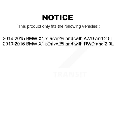 Kit de plaquettes de frein à disque en céramique avant et de capteurs d'usure pour BMW X1 KCW-100571