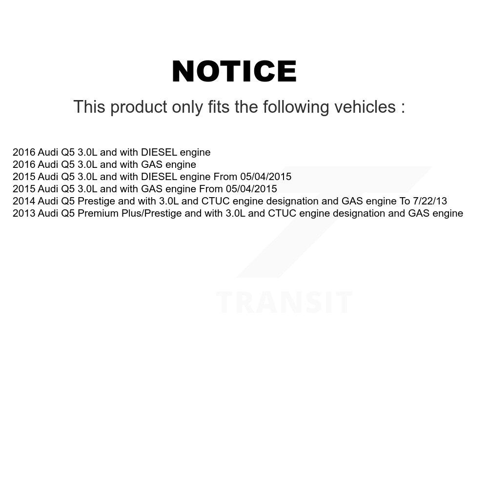 Kit de plaquettes de frein à disque en céramique avant et de capteurs d'usure, pour Audi Q5 KCW-100638
