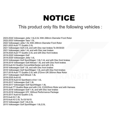 Kit de paire de capteurs d'usure supplémentaires, plaquettes de frein avant en céramique, pour Volkswagen Jetta Golf GT