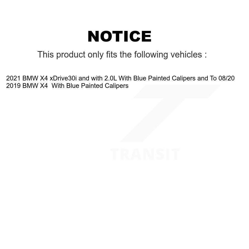 Kit de plaquettes de frein à disque en céramique arrière et de capteurs d'usure pour BMW X4 KCW-100790
