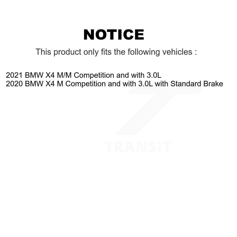 Kit de plaquettes de frein à disque en céramique arrière et de capteurs d'usure pour BMW X4 KCW-100792