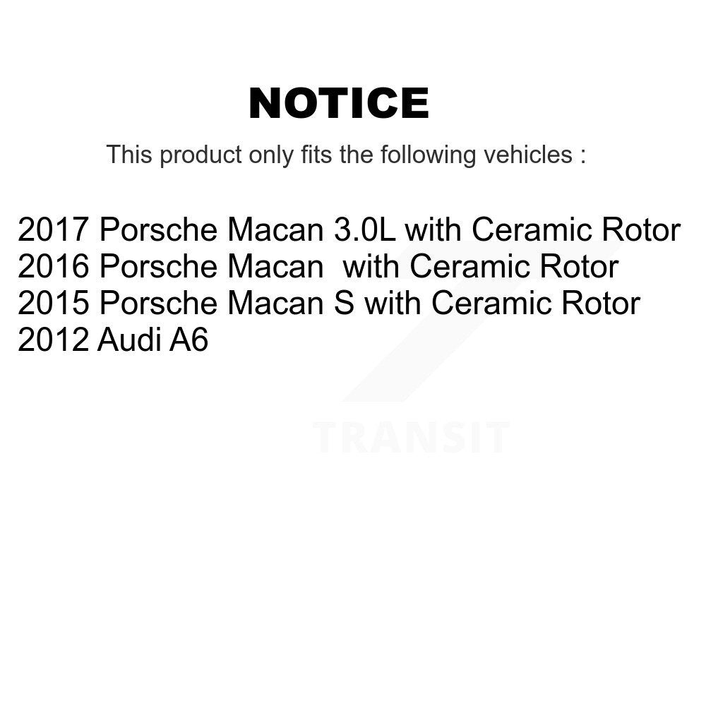Kit de plaquettes de frein à disque arrière en céramique et capteurs d'usure, pour Porsche Macan Audi A6