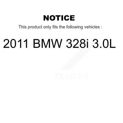 Kit de plaquettes de frein à disque en céramique et de capteurs d'usure avant et arrière, pour BMW 328i 3.0L 2011
