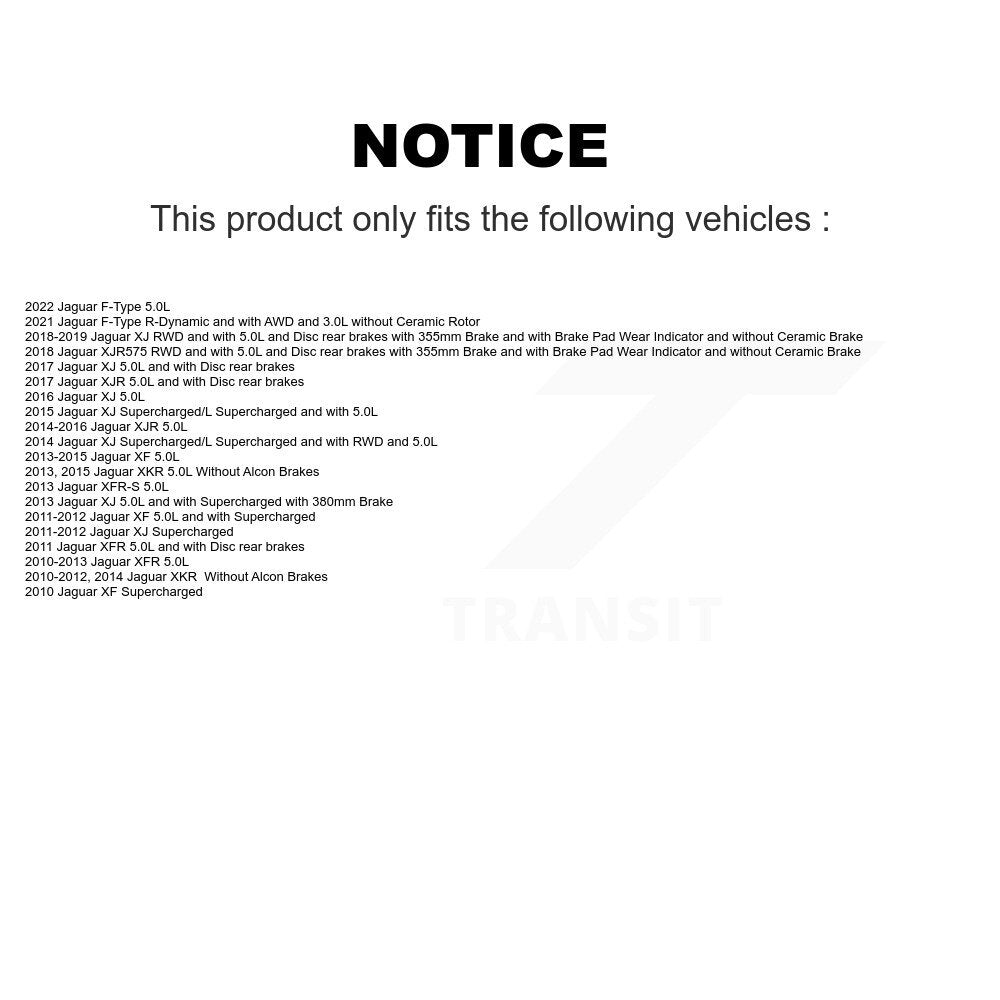 Kit de capteur d'usure des plaquettes de frein à disque en céramique avant, pour Jaguar XF XJ XKR XFR f-type XJ