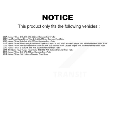 Kit de capteur d'usure des plaquettes de frein avant en céramique, pour Jaguar f-pace Land Rover Range Vela