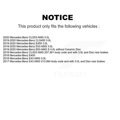 Kit de capteur d'usure des plaquettes de frein arrière en céramique, pour Mercedes-Benz E400 E450 E53 AMG E43