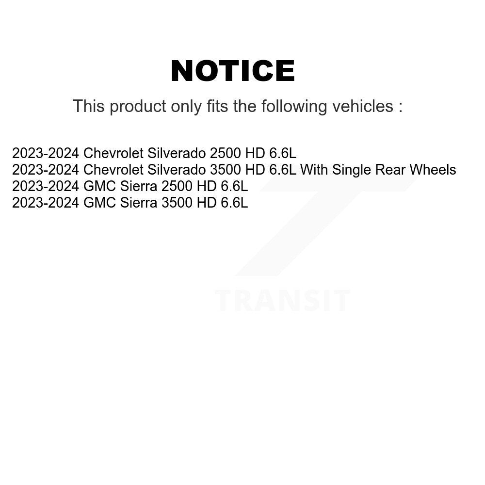 Kit de capteur d'usure des plaquettes de frein en céramique avant et arrière (5 pièces) pour GMC Chevrolet Sierra 250