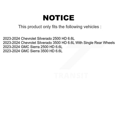 Kit de capteur d'usure des plaquettes de frein en céramique avant et arrière (5 pièces) pour GMC Chevrolet Sierra 250