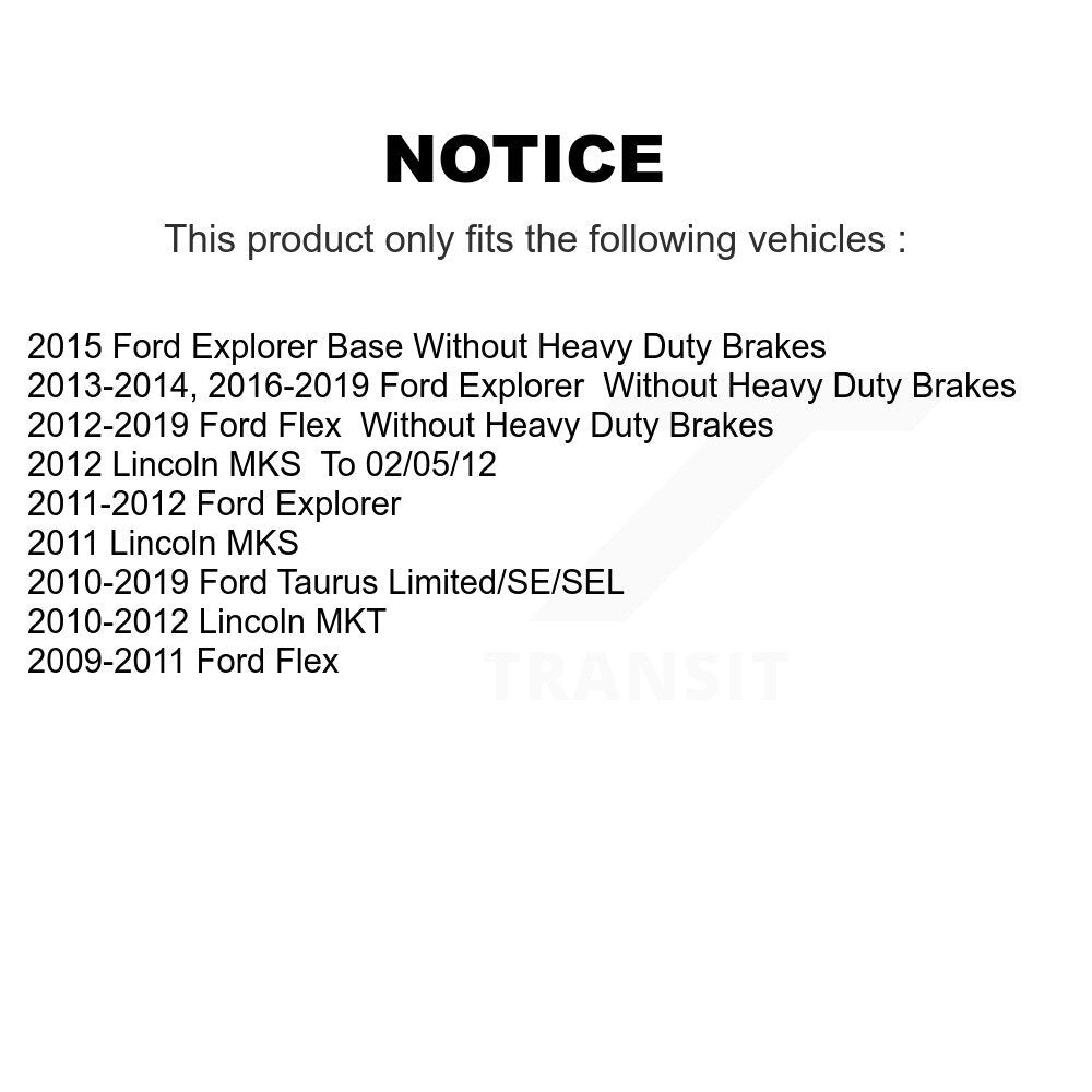 Kit de plaquettes de frein en céramique avant et arrière, pour Ford Explorer Flex Taurus Lincoln MKT MKS
