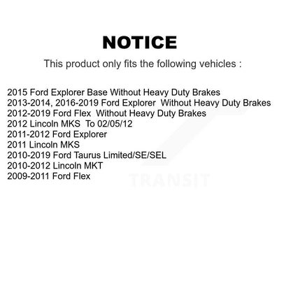 Kit de plaquettes de frein en céramique avant et arrière, pour Ford Explorer Flex Taurus Lincoln MKT MKS