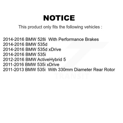 Kit de plaquettes de frein en céramique avant et arrière, pour BMW 535i xDrive 535d ActiveHybrid 5 528i