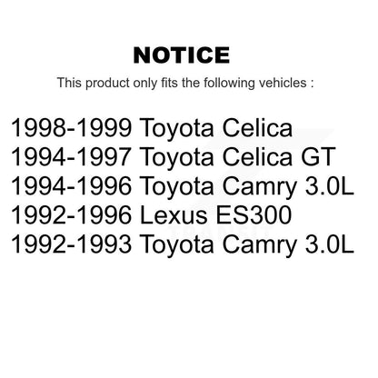 Kit de plaquettes de frein en céramique avant et arrière, pour Toyota Camry Celica Lexus ES300 KCX-10002