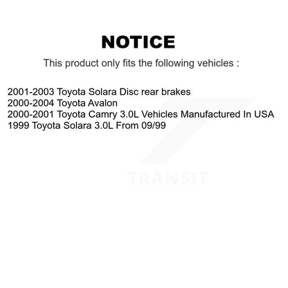 Kit de plaquettes de frein en céramique avant et arrière, pour Toyota Camry Solara Avalon KCX-100022