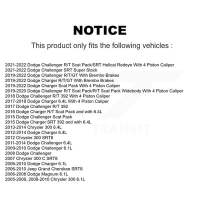 Kit de plaquettes de frein en céramique avant et arrière, pour Dodge Charger Chrysler 300 Challenger Jee