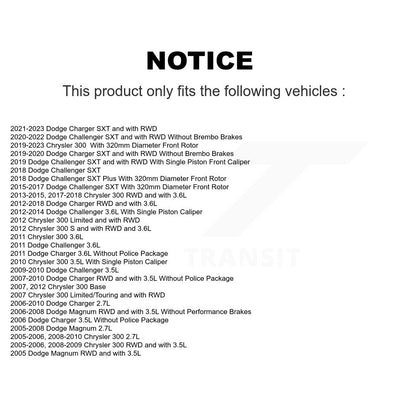Kit de plaquettes de frein en céramique avant et arrière, pour Dodge Charger Chrysler 300 Challenger