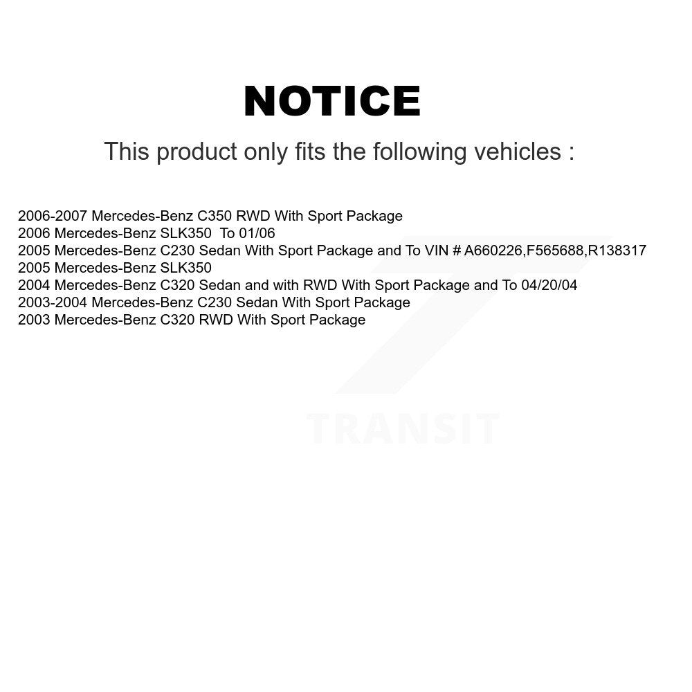 Kit de plaquettes de frein en céramique avant et arrière, pour Mercedes-Benz C230 SLK350 C320 C350