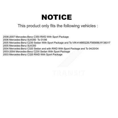 Kit de plaquettes de frein en céramique avant et arrière, pour Mercedes-Benz C230 SLK350 C320 C350