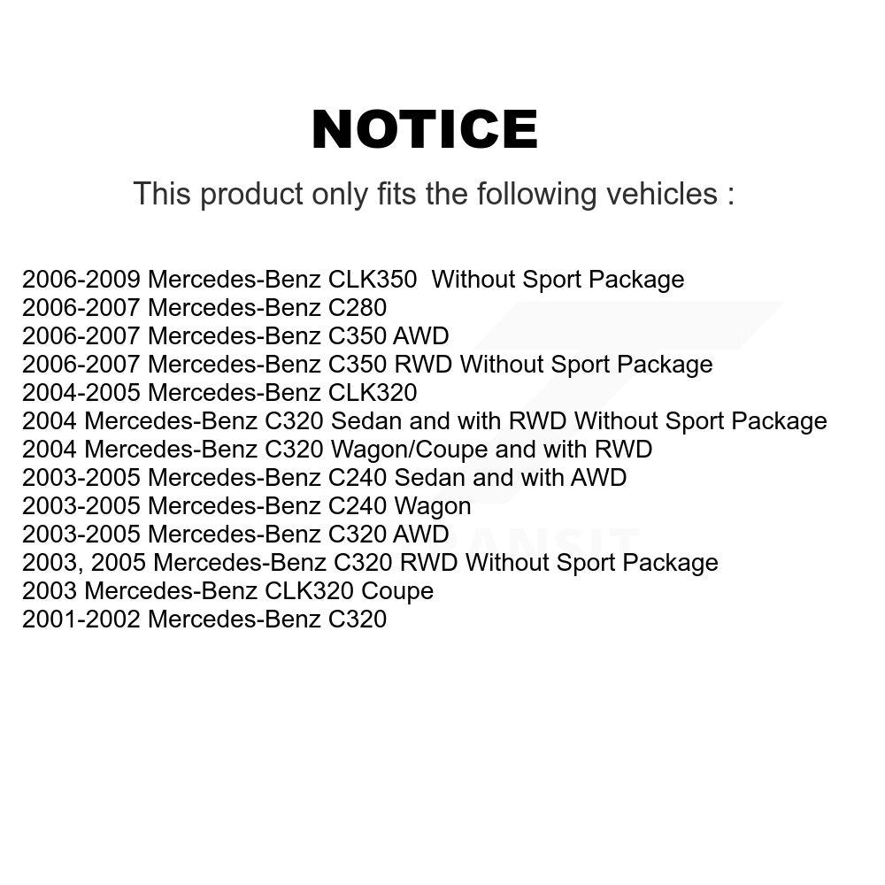 Kit de plaquettes de frein en céramique avant et arrière, pour Mercedes-Benz C280 C240 CLK350 CLK320 C32