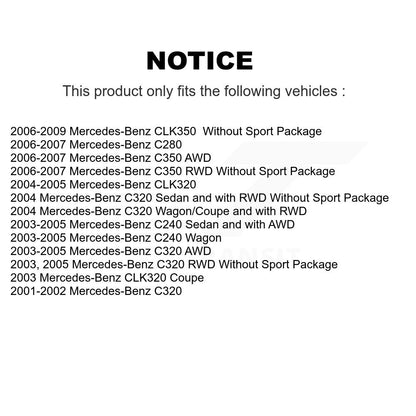 Kit de plaquettes de frein en céramique avant et arrière, pour Mercedes-Benz C280 C240 CLK350 CLK320 C32