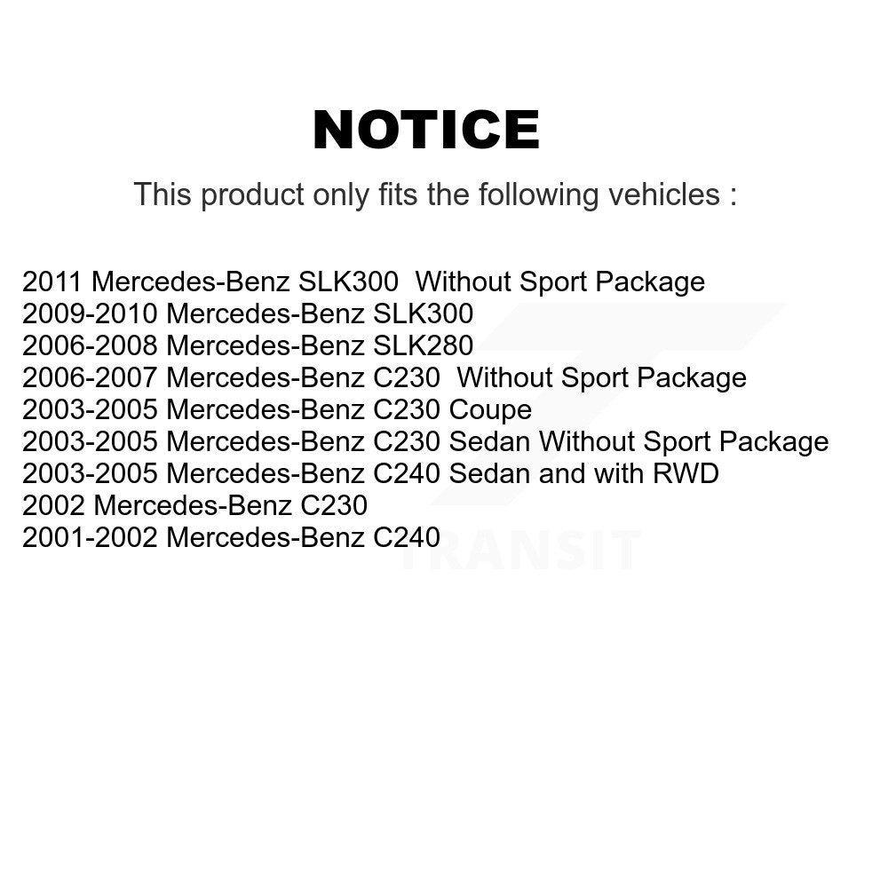 Kit de plaquettes de frein en céramique avant et arrière, pour Mercedes-Benz C230 C240 SLK280 SLK300