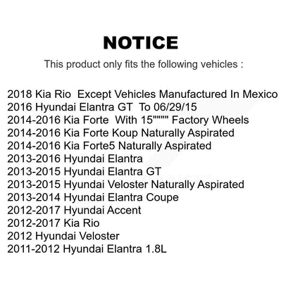 Kit de plaquettes de frein en céramique avant et arrière, pour Hyundai Elantra Accent Kia Rio GT Forte