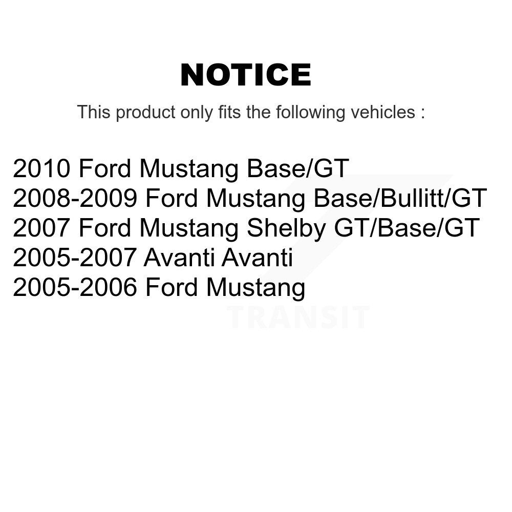 Kit de plaquettes de frein en céramique avant et arrière, pour Ford Mustang Avanti KCX-100063