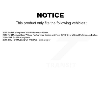 Kit de plaquettes de frein en céramique avant et arrière pour Ford Mustang KCX-100065